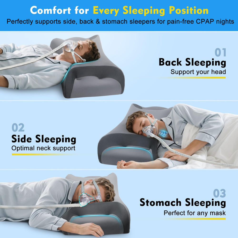 IKSTAR CPAP pillow adjustable height with a 2 cm insert for better neck support.