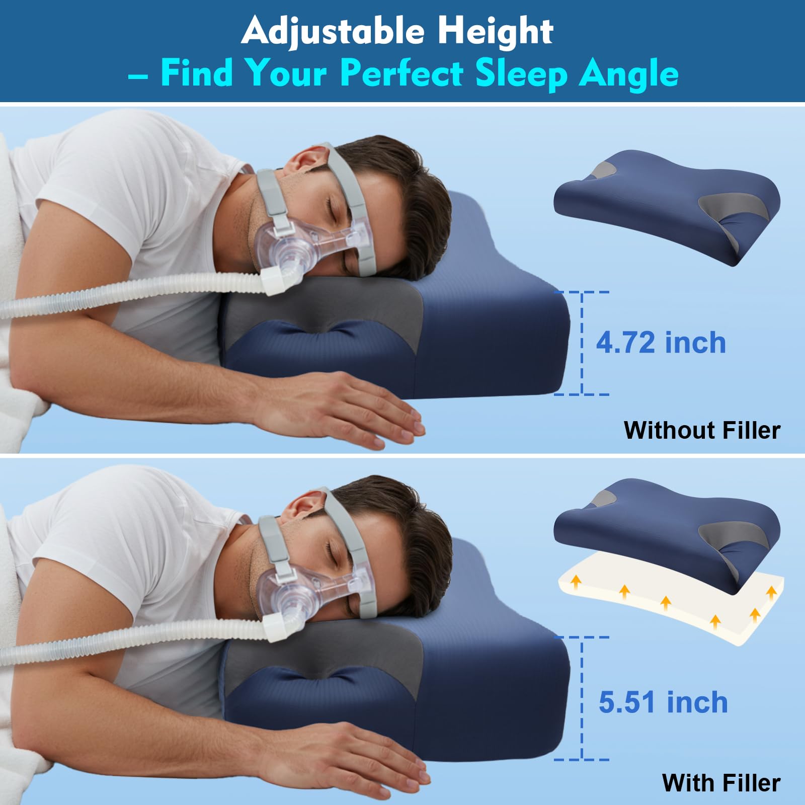 IKSTAR CPAP pillow cooling cover promotes airflow and moisture control