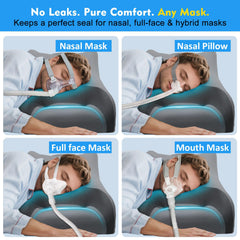 IKSTAR CPAP pillow with large cutouts supports nasal and full-face masks.