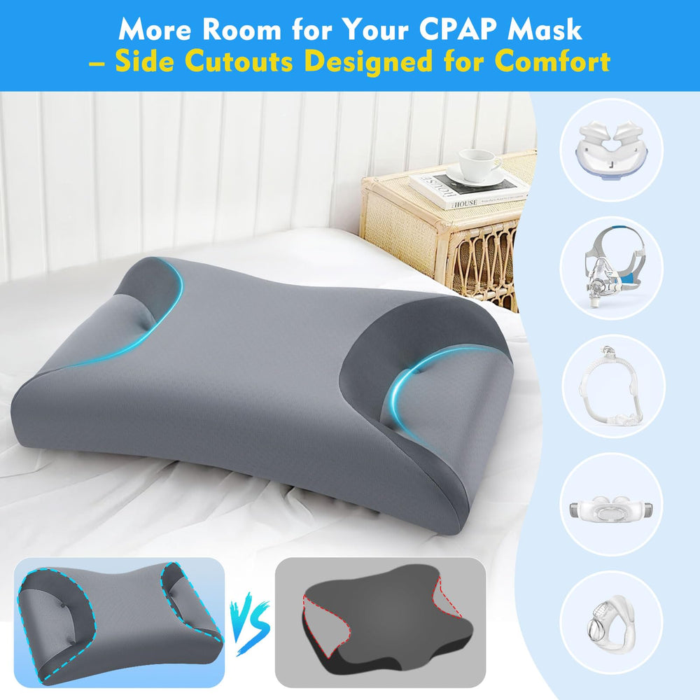 IKSTAR CPAP pillow designed to fit nasal, full-face, and pillow masks.