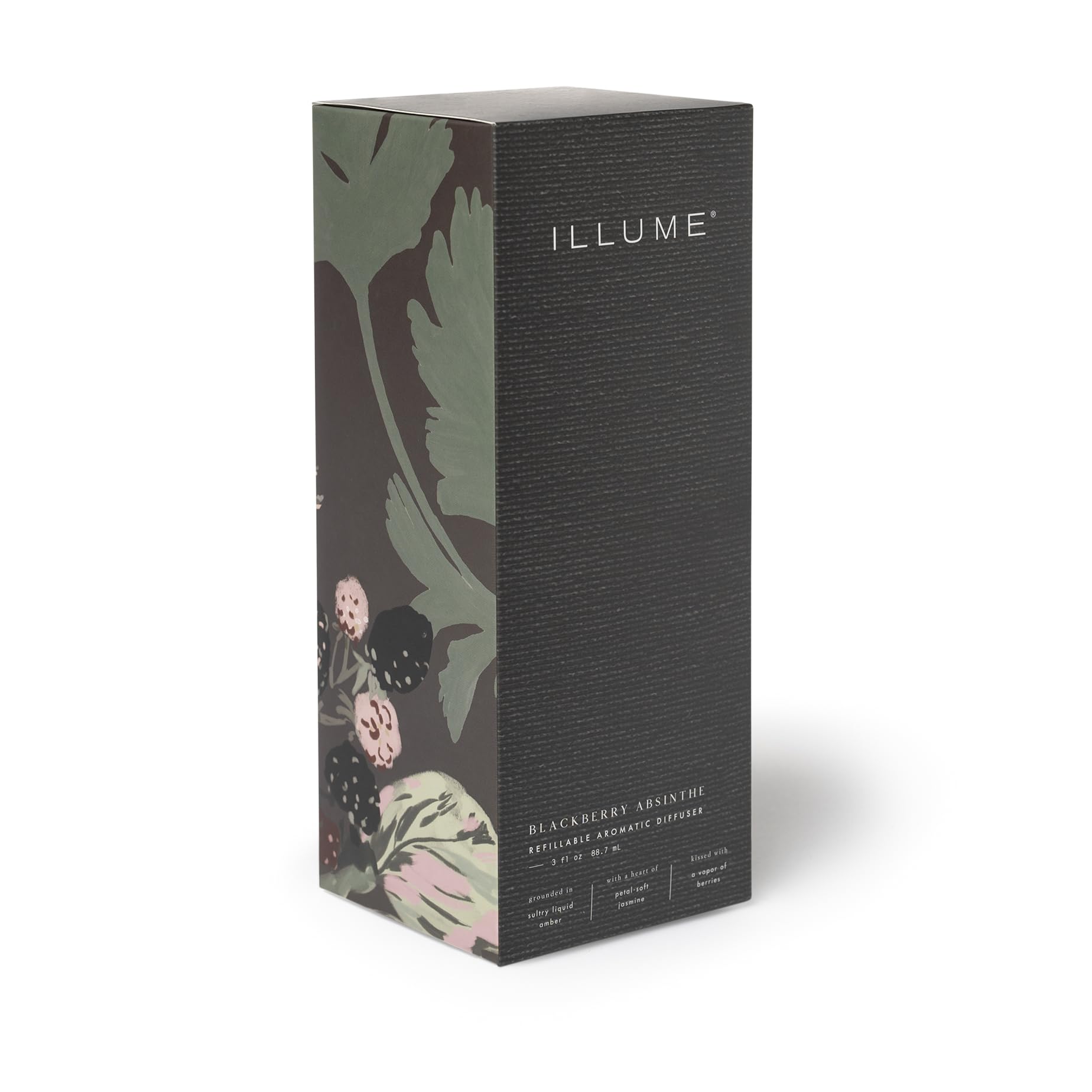 Illume ambient room with Blackberry Absinthe diffuser casting warm glow.