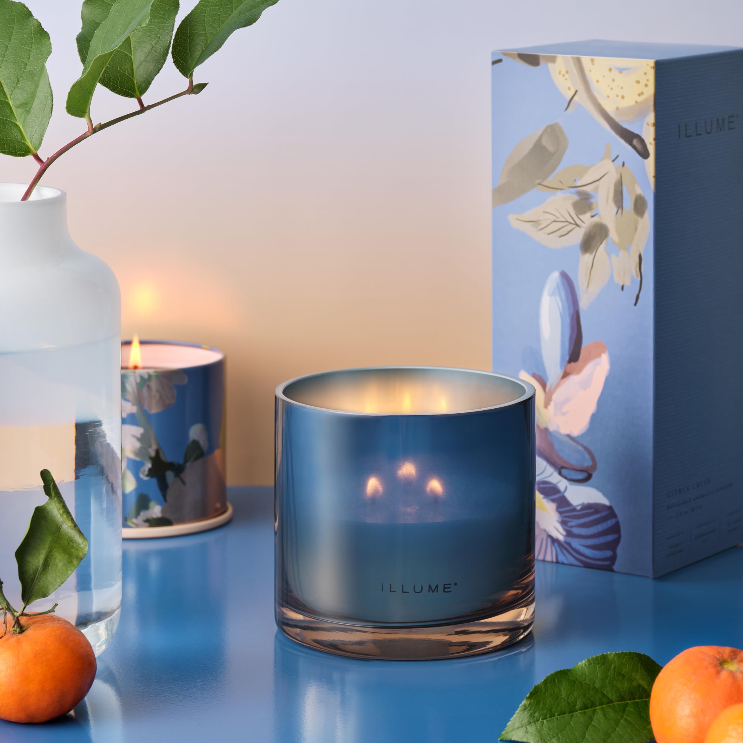 Illume Citrus Crush diffuser natural tones fit living spaces and work areas
