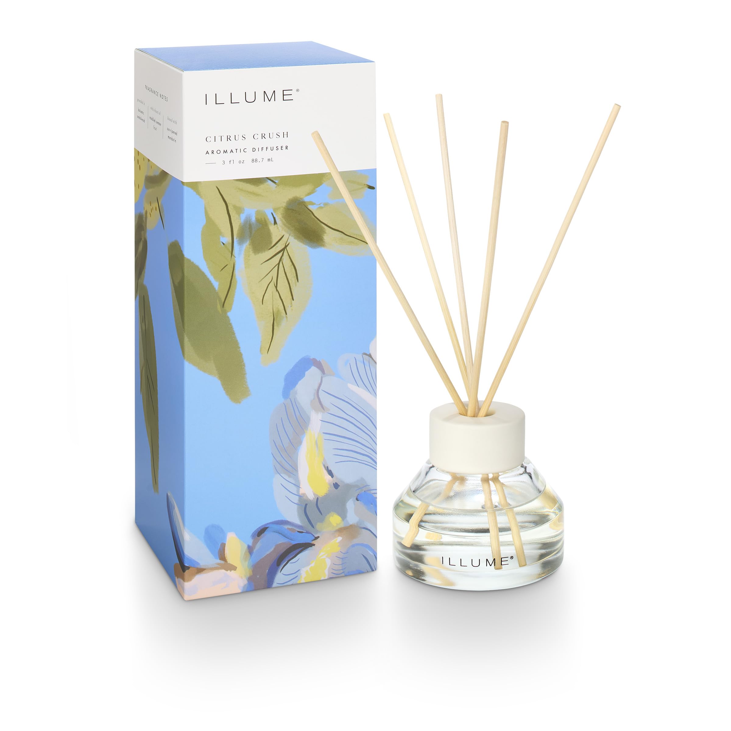 Illume Citrus Crush diffuser side view complements modern decor and scent ambiance