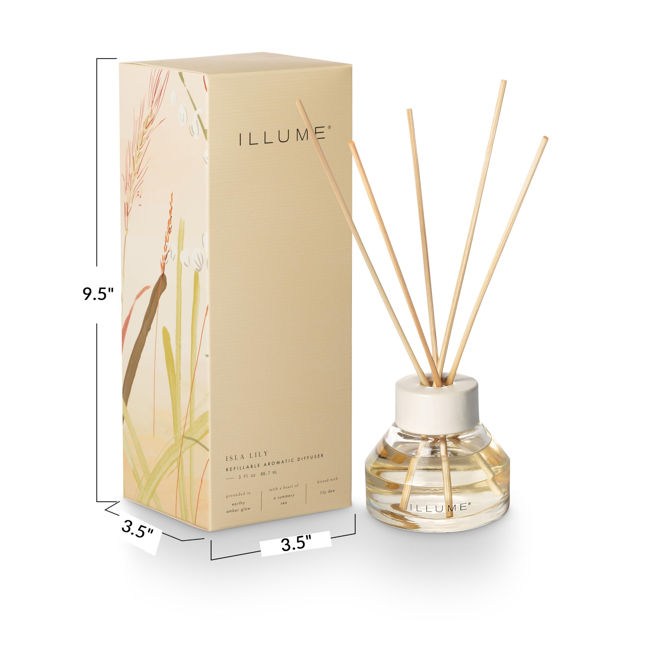 Illume Isla Lily close-up shows high-quality fragrance oils and clean finish