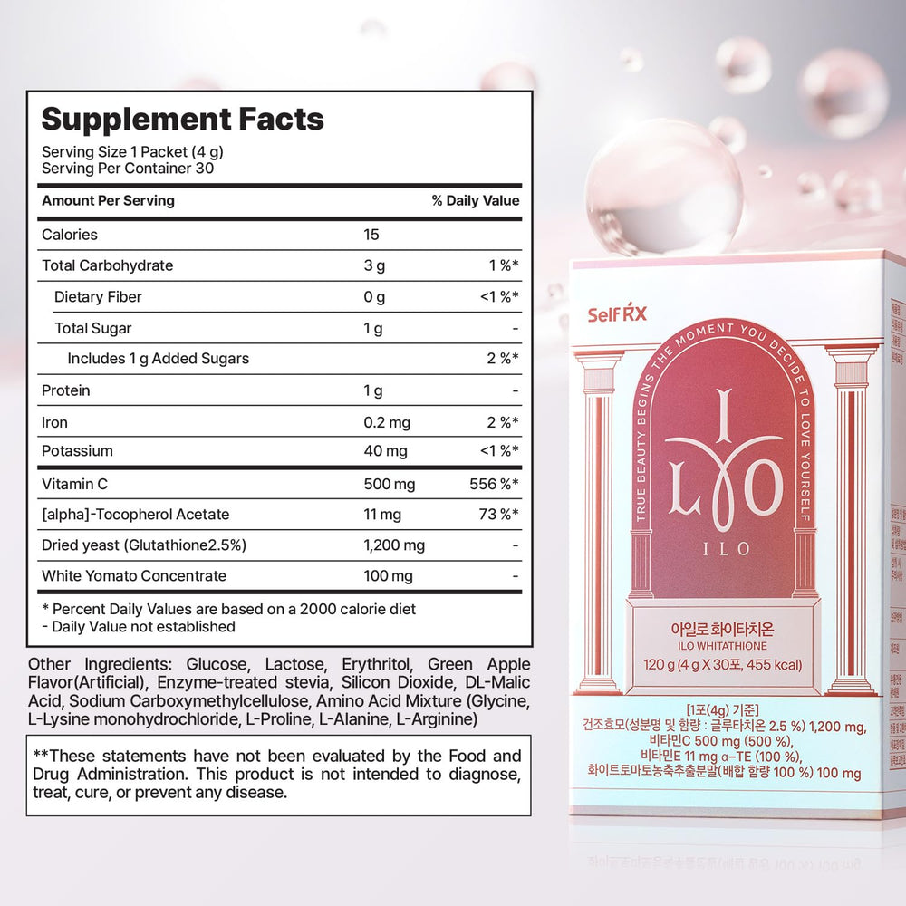ILO Whitathione inspired by Korean science with 90 years of wellness heritage.