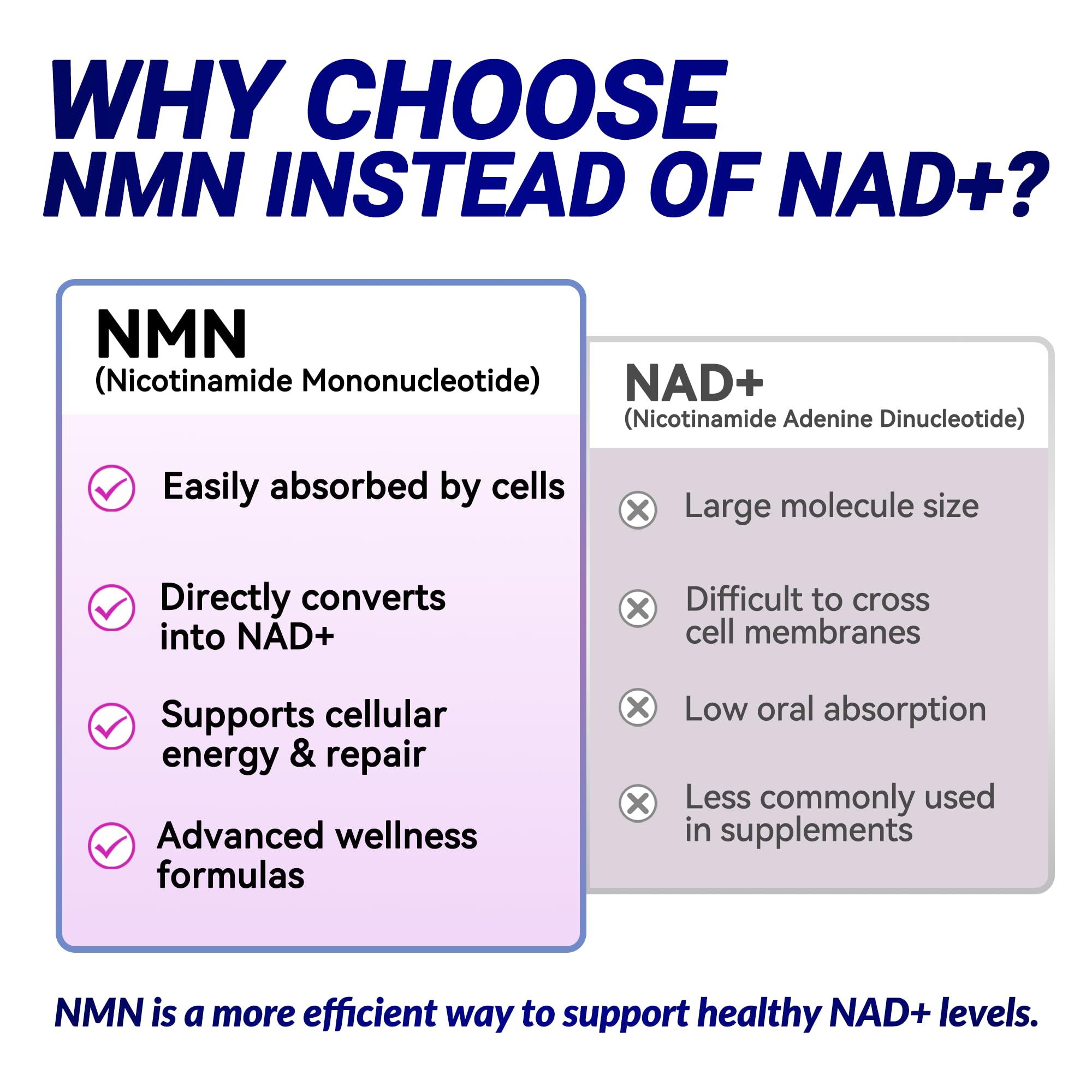 I LOVE HEALTH NMN energy and vitality graphic hints at daytime alertness