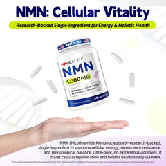 I LOVE HEALTH NMN 99.9% purity label communicates premium quality