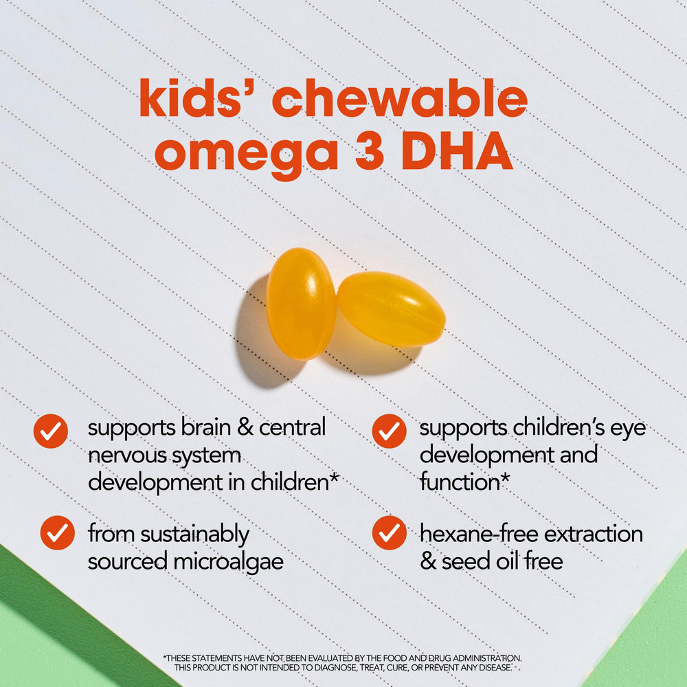 I'm Nutrients Brain DHA nutrition card emphasizes clean ingredients and sustainability