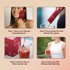 Prepared beverage swirl highlighting berry-acai flavor and earthy undertones.