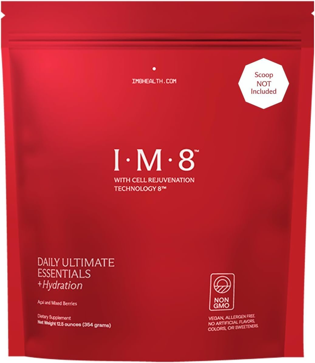 IM8 Daily Ultimate Essentials scoop measures a balanced morning serving for energy