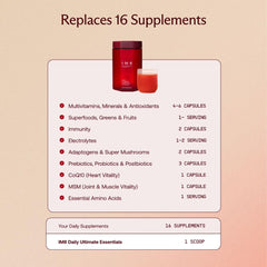 IM8 vegan and gluten-free formula supports dietary needs.