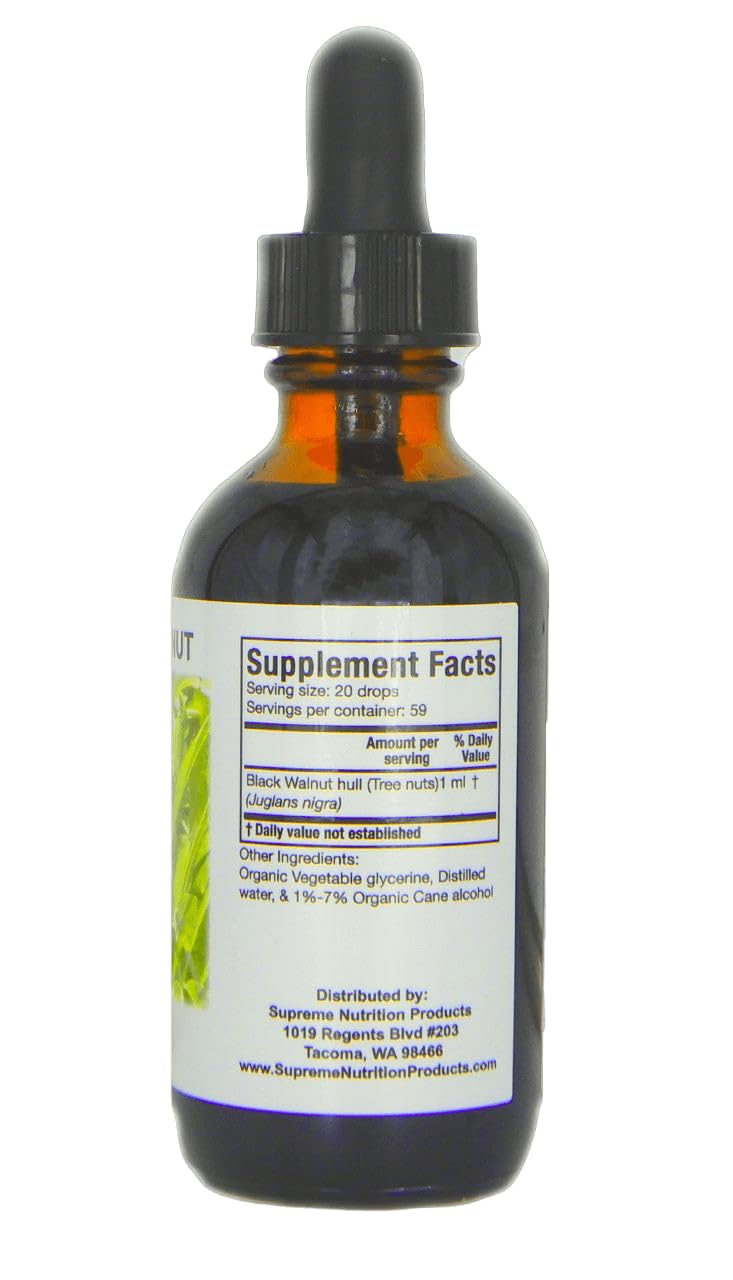 Supreme Nutrition Black Walnut Tincture, 2 fl oz | 59 Servings