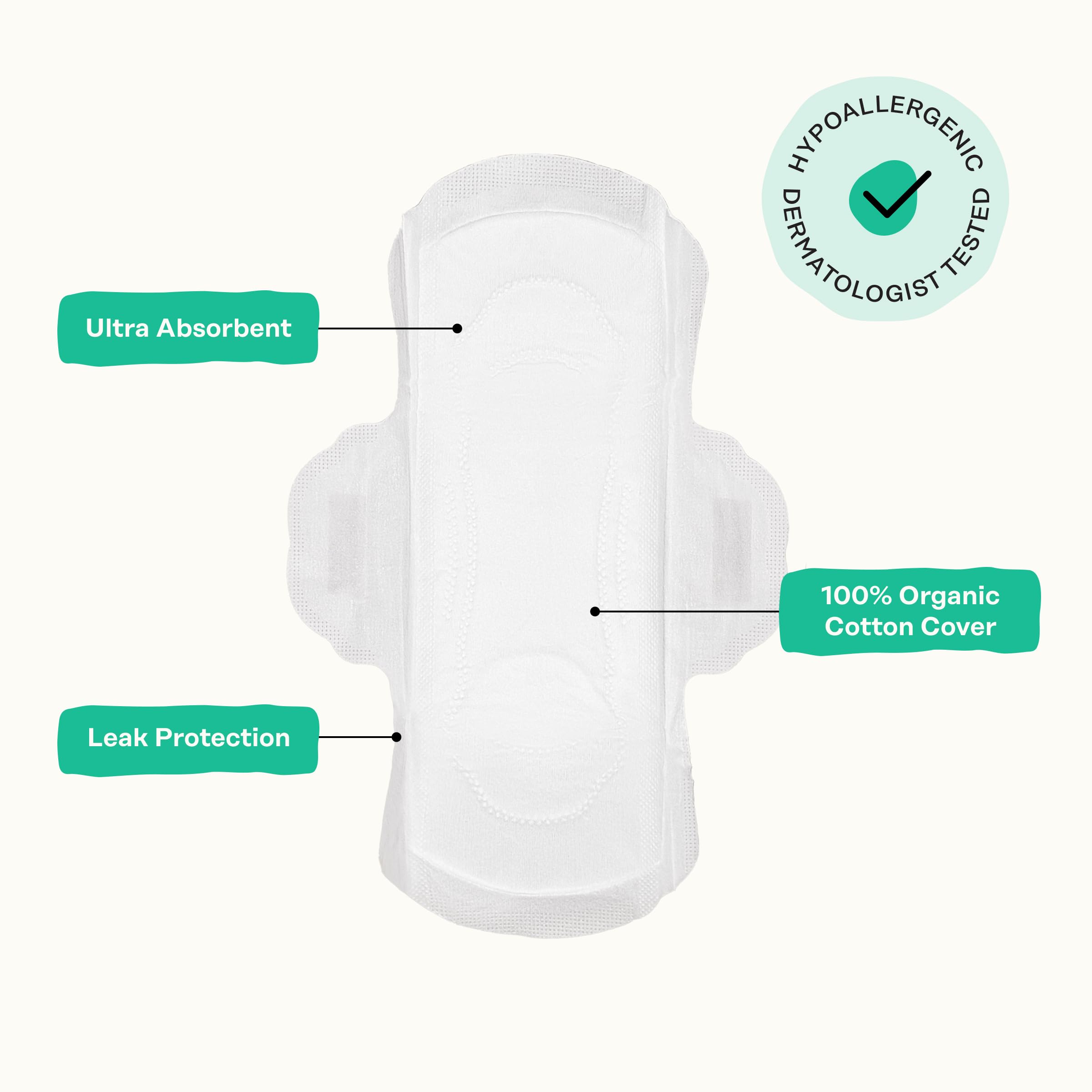 The Honey Pot Company 80ct Herbal Panty Liners – Organic Incontinence with Wings & Essential Oils