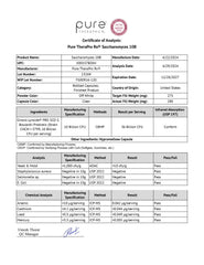 Pure TheraPro Rx Saccharomyces Boulardii Probiotics 10B CFU | Patented CNCM I-3799 | Made in USA | 120 Count