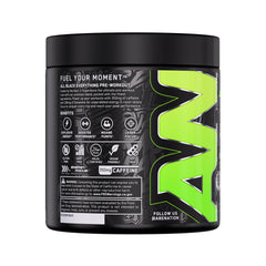 ABE All Black Everything Pre-Workout Powder – Sour Apple, 350mg Caffeine, 30 Servings