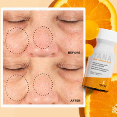 YANA bottle with citrus flavor illustration.