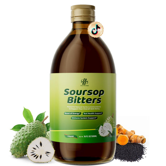 iMATCHME Soursop Bitters bottle on a clean surface suggesting daily digestive support.