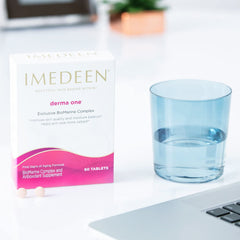 Imedeen Derma One daily routine scene promoting consistent skin nourishment.