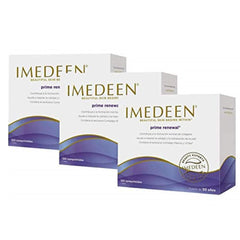 Imedeen Prime Renewal tablets closeup shows capsule texture and collagen support.