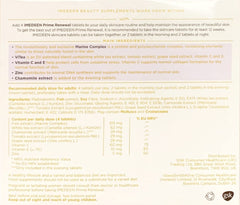 Imedeen Prime Renewal tablets arranged for an everyday skincare routine.