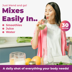 Imix Nutrition MultiAbsorb being stirred into water for a smooth daily mix.