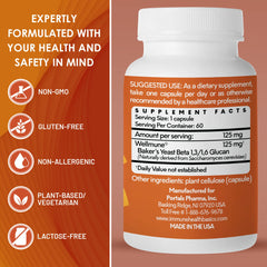 Immune Health Basics beta glucan ingredient from Saccharomyces cerevisiae.