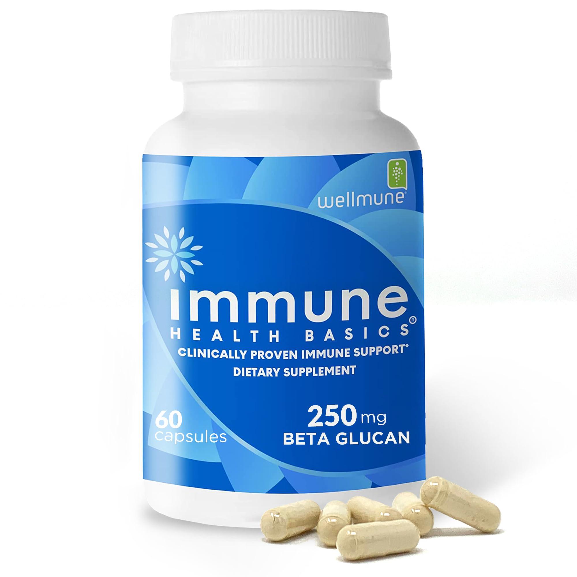 Immune Health Basics bottle front with vegan capsules for daily immune support