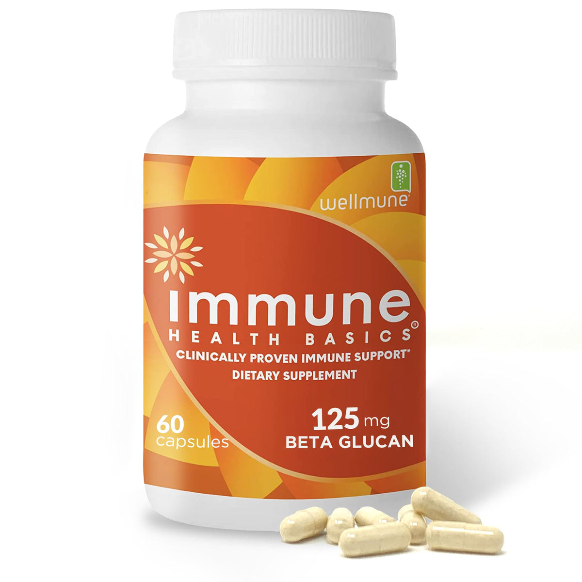 Immune Health Basics ultra strength immunity bottle with daily capsules.