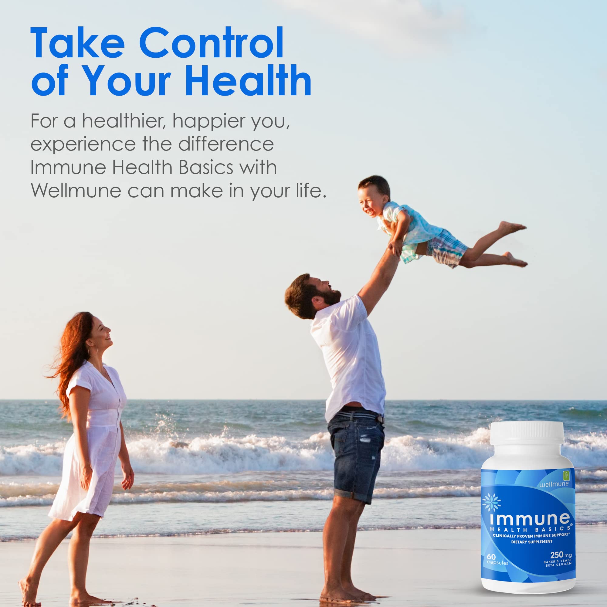 Immune Health Basics label closeup with gluten-free and vegan ingredients