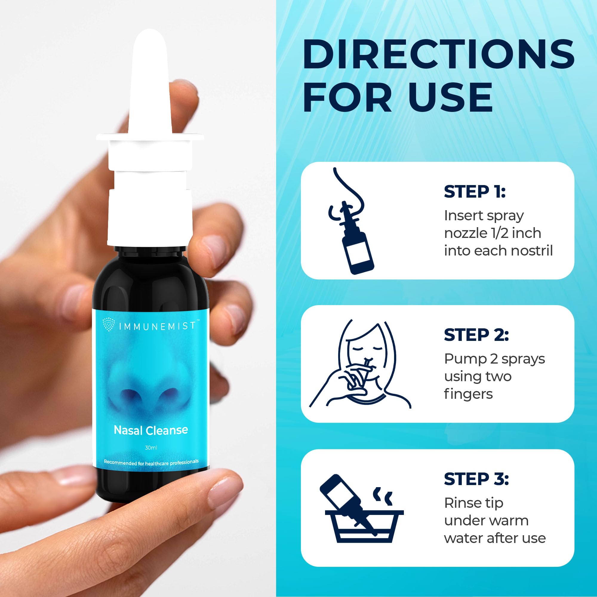 Simple daily routine with ImmuneMist for cleansing spray use