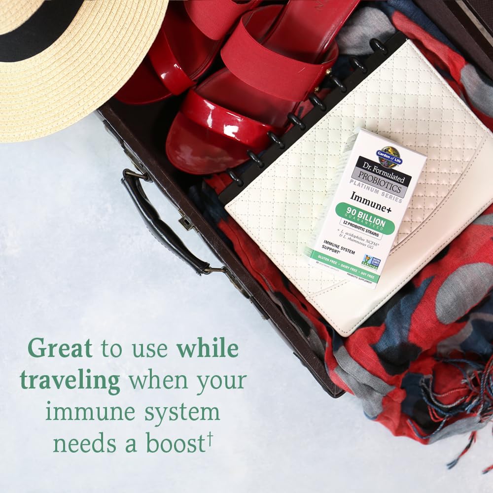 Immune Plus capsules arranged for on-the-go use.