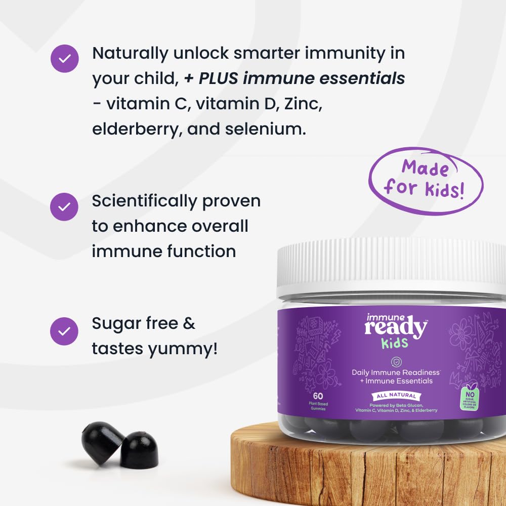 Immune Ready bottle on breakfast table to fit into morning routines.