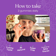 Immune Ready ingredients feature elderberry and beta glucan for immune-friendly profile.