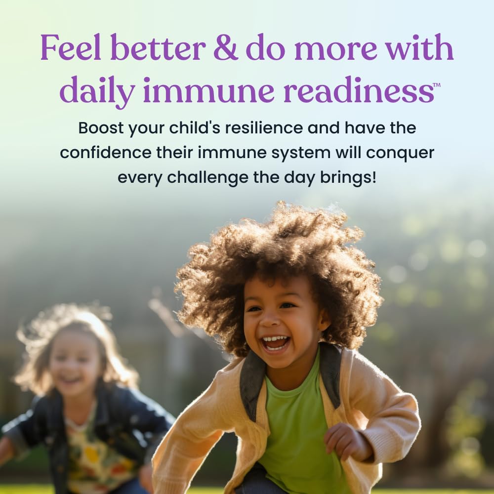 Immune Ready gummies on plate with mixed berries for kid-friendly snacking.