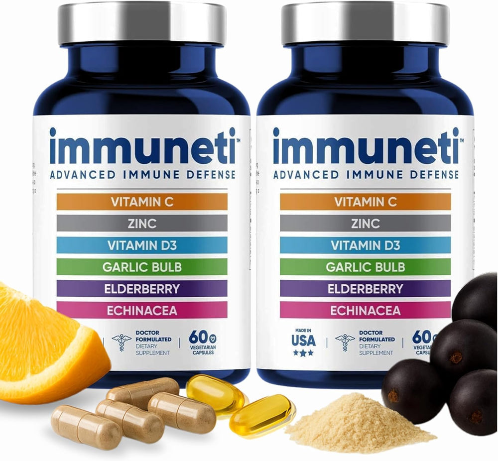 IMMUNETI Advanced Immune Support bottle for daily wellness and broad nutrition.