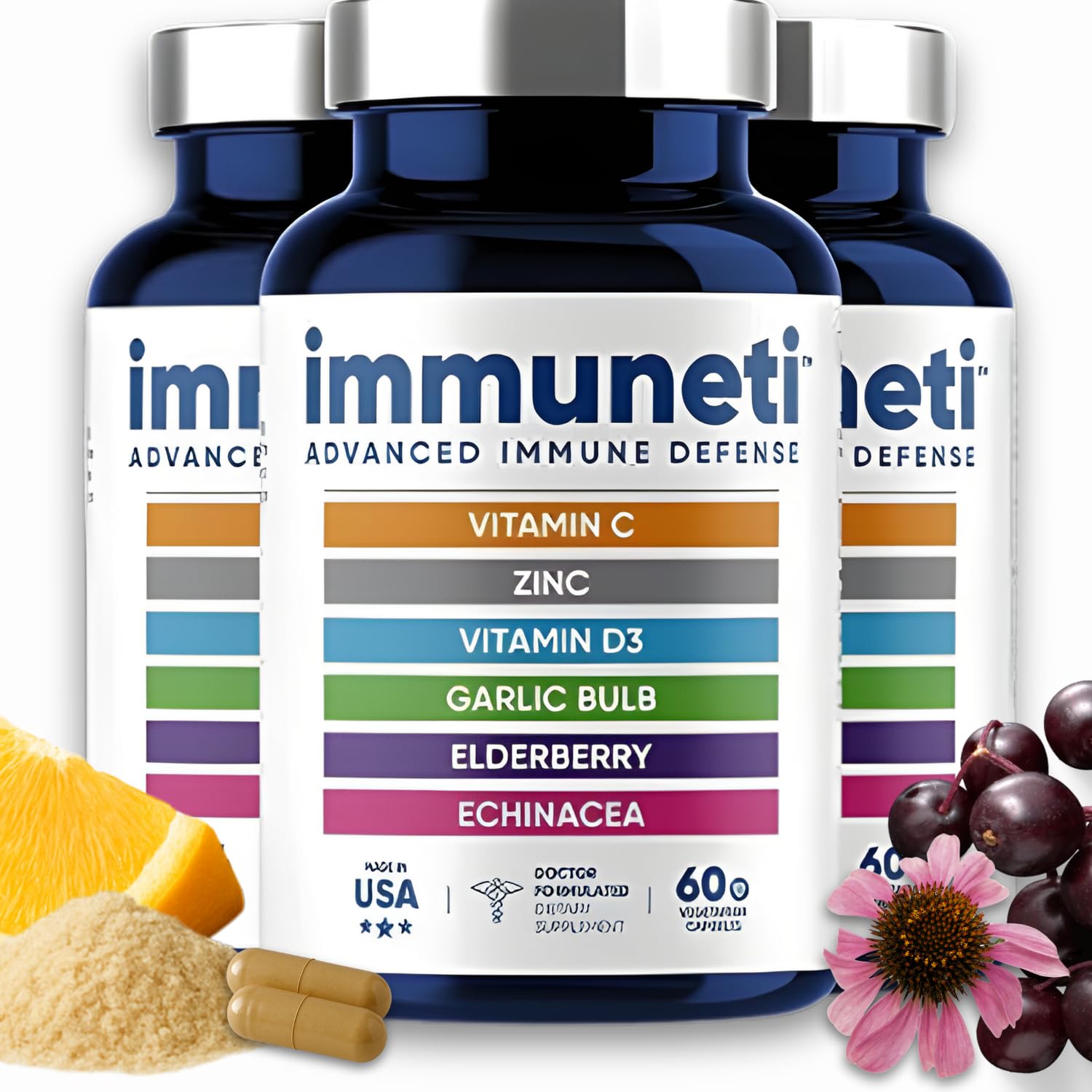 Immuneti Advanced Immune Support bottle ready for daily wellness routine
