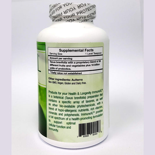 ImmuneXL Ultra Plus Powder packaging emphasizes clean allergen-free formula