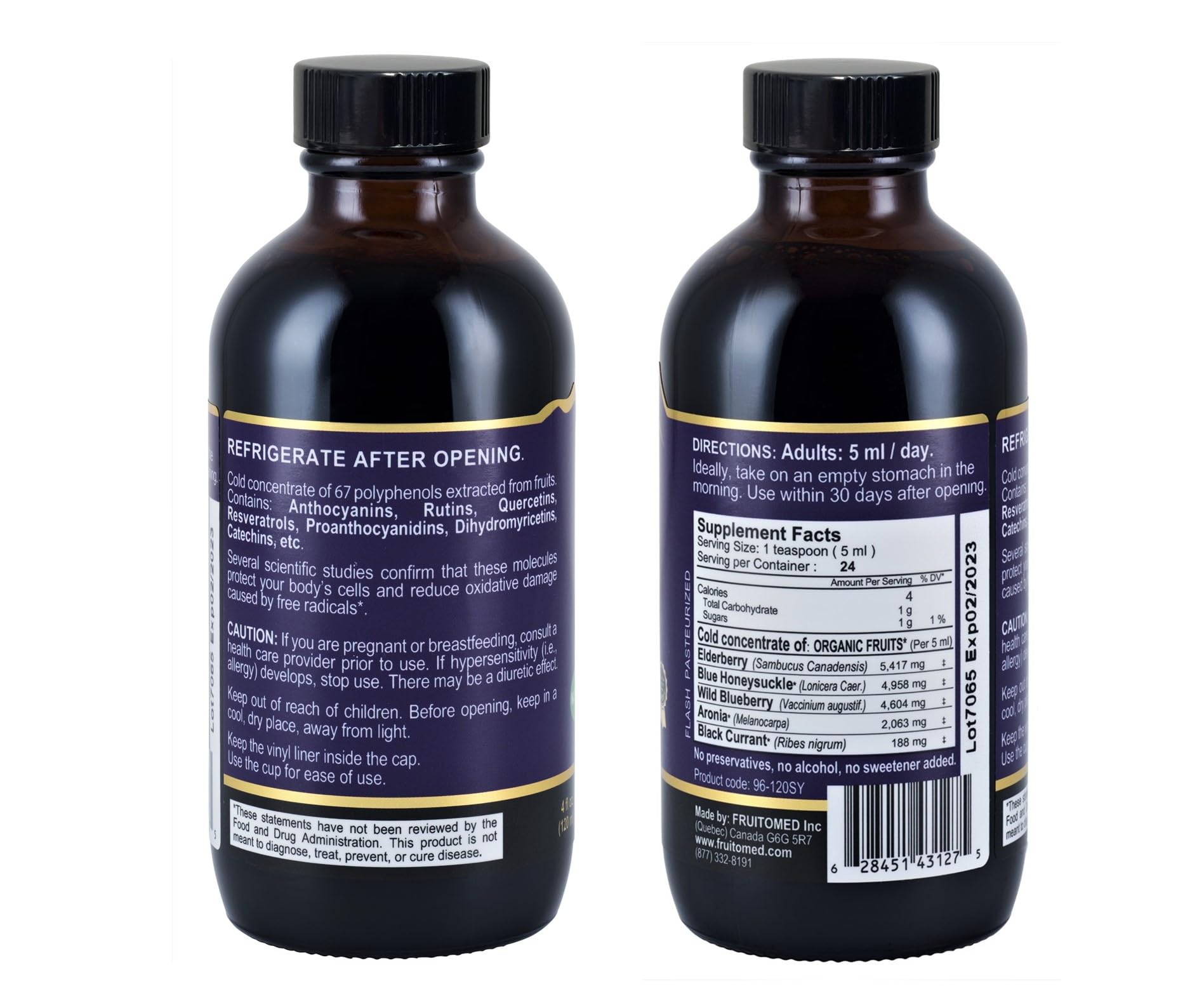 Immunia 67 Polyphenols aronia bottle presents concentrated berry polyphenols.