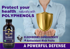 Immunia 67 Polyphenols bottle pour showcases convenient liquid administration.