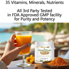 Close up of curcumin with BioPerine in ImmunoPower Gold