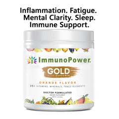 Daily use routine with ImmunoPower Gold in a glass