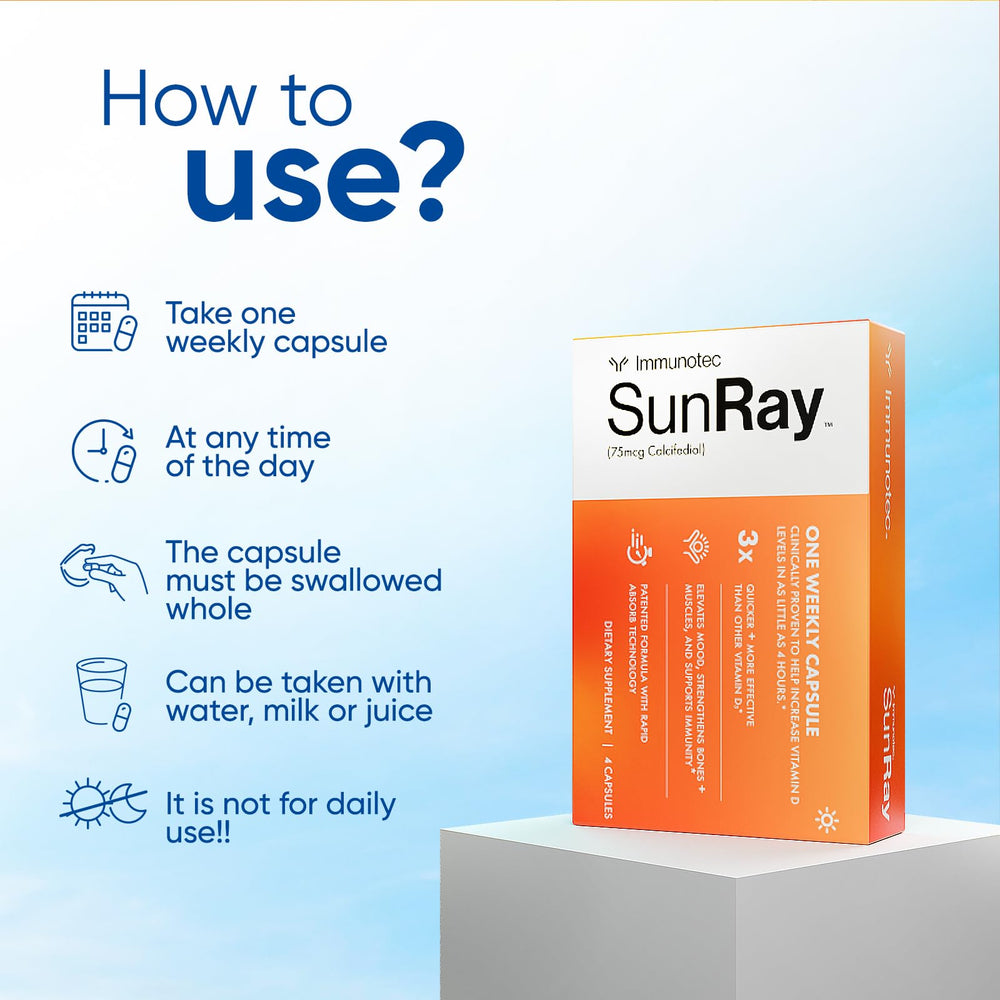 Morning desk setup with Immunotec Sunray ready for daily focus.