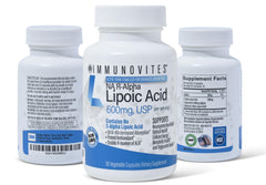 IMMUNOVITES stabilized R-ALA 600mg bottle 3-pack for potent antioxidant support