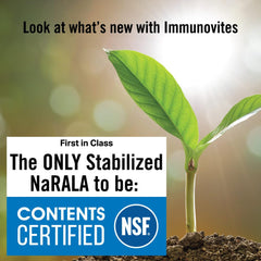IMMUNOVITES supplement facts panel confirms stabilized Na-R-ALA labeling