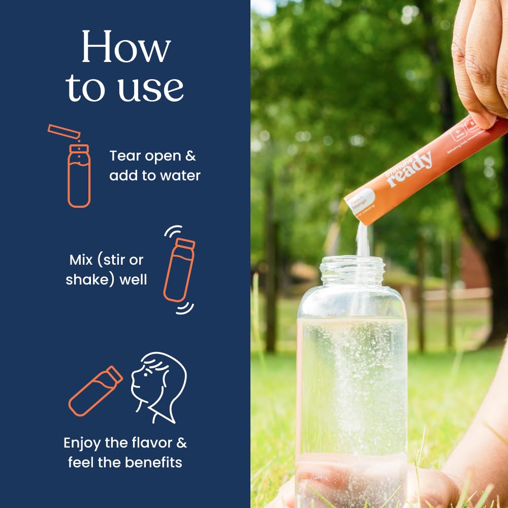 Immune Ready on-the-go packaging for convenient immunity support.