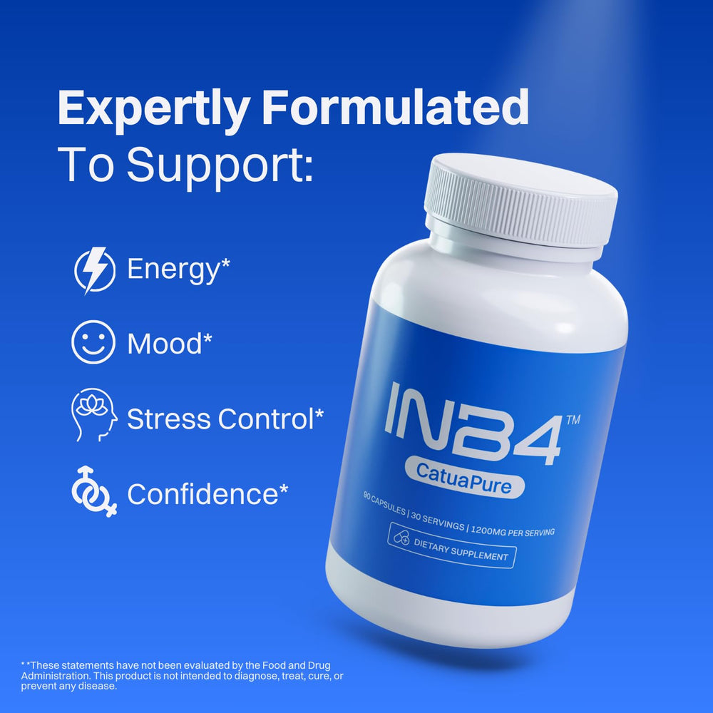 INB4 CatuaPure capsules closeup for convenient gluten-free supplement use