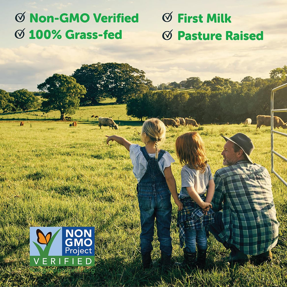 MamaMoo grass-fed cows field image implies natural purity for daily wellness
