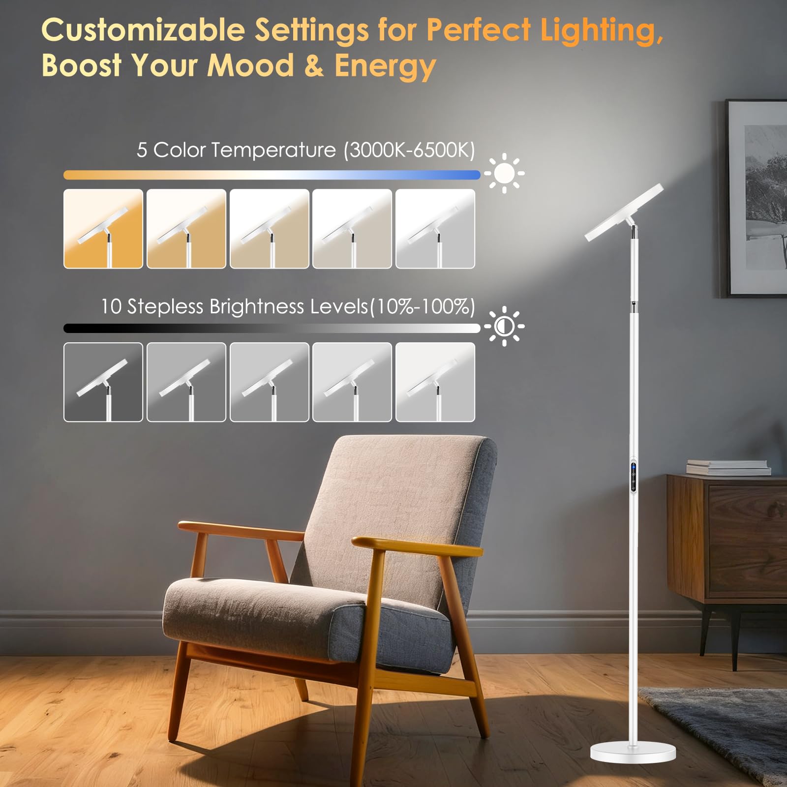 Incolumitas Sun Lamp adjustable height and tilt for precise desk lighting.