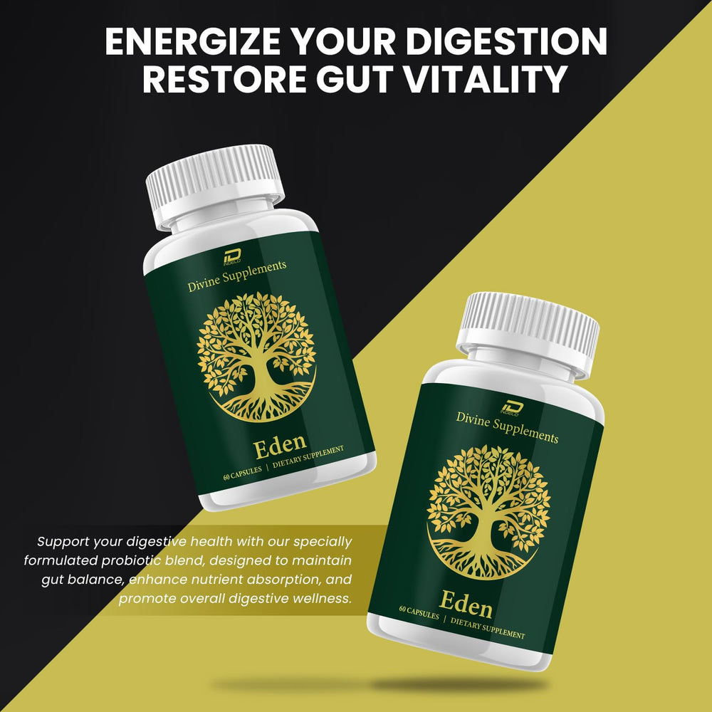 Indelo Eden Capsules label close-up showing absence of artificial additives.