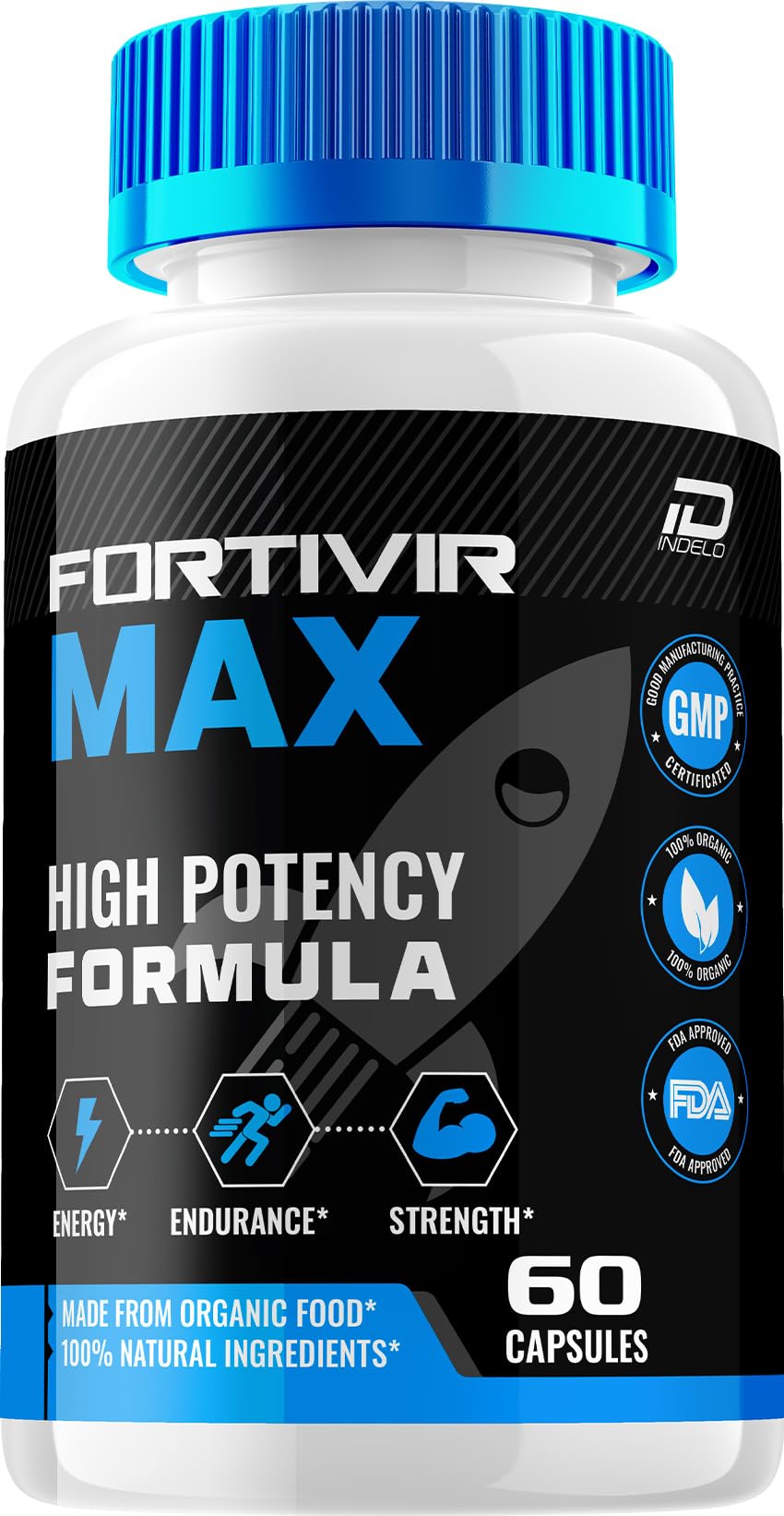 Indelo Fortivir Max capsules close-up for daily wellness support.